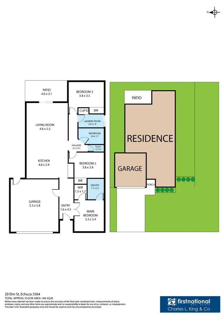 Floorplan of Homely house listing, 20 Elm Street, Echuca VIC 3564