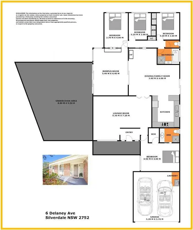 Floorplan of Homely house listing, 6 Delaney Avenue, Silverdale NSW 2752