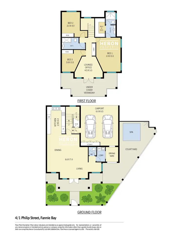Floorplan of Homely townhouse listing, 4/1 Philip Street, Fannie Bay NT 820