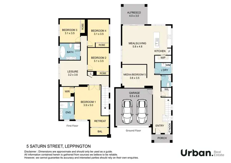 Floorplan of Homely house listing, 5 Saturn Street, Leppington NSW 2179