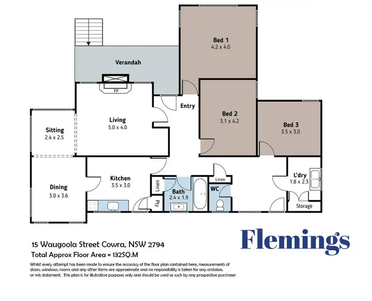 Floorplan of Homely house listing, 15 Waugoola Street, Cowra NSW 2794