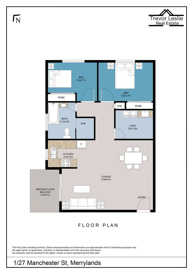 Floorplan of Homely apartment listing, 1/27 Manchester Street, Merrylands NSW 2160