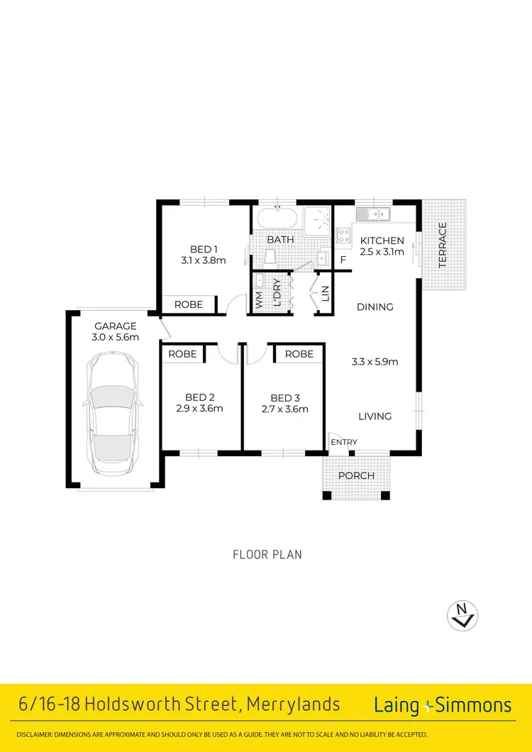 Floorplan of Homely villa listing, 1-6/16-18 Holdsworth Street, Merrylands NSW 2160