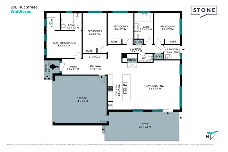 Floorplan of Homely house listing, 20B Hut Street, Whittlesea VIC 3757