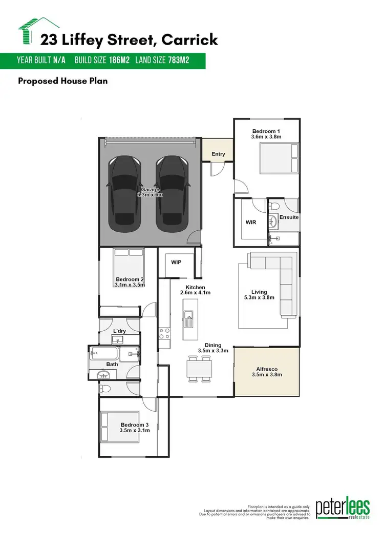 Floorplan of Homely land listing, 23 Liffey Street, Carrick TAS 7291