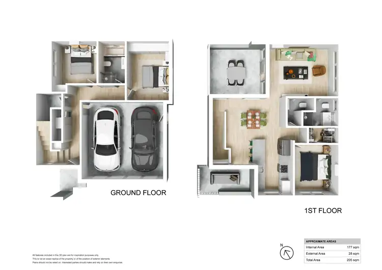 Floorplan of Homely townhouse listing, 1/48 Beath Crescent, Kahibah NSW 2290