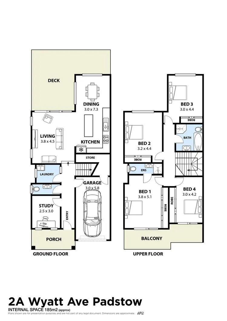 Floorplan of Homely semi-detached listing, 2A Wyatt Avenue, Padstow NSW 2211
