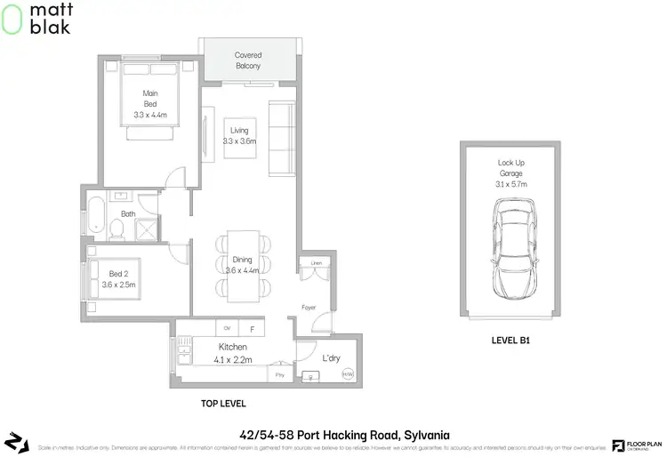Floorplan of Homely apartment listing, 42/54-58 Port Hacking Road, Sylvania NSW 2224