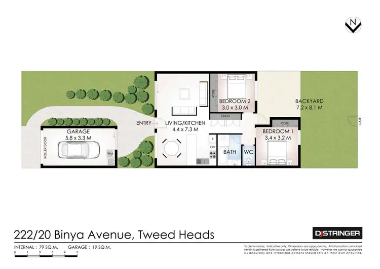 Floorplan of Homely unit listing, 222/20 Binya Avenue, Tweed Heads NSW 2485