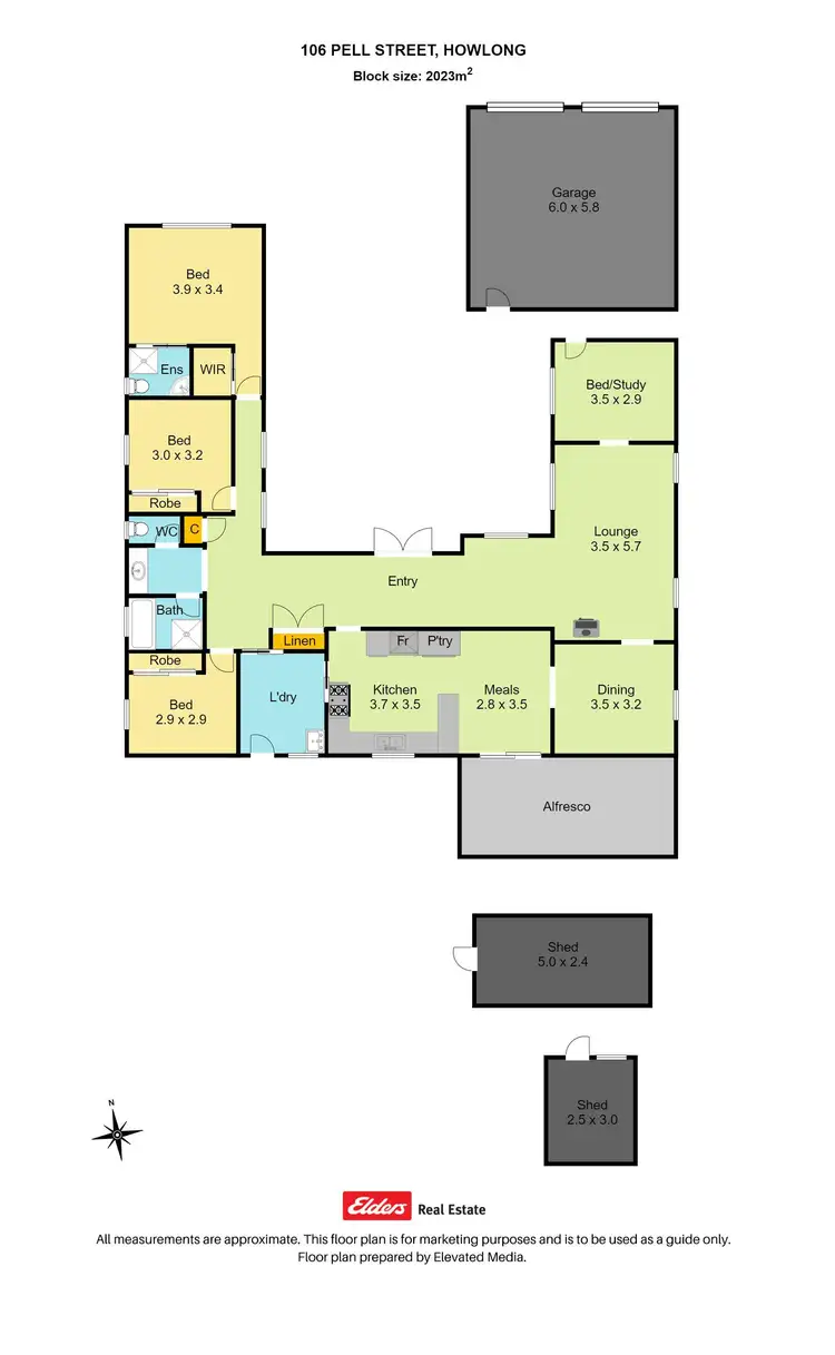 Floorplan of Homely house listing, 106 Pell Street, Howlong NSW 2643