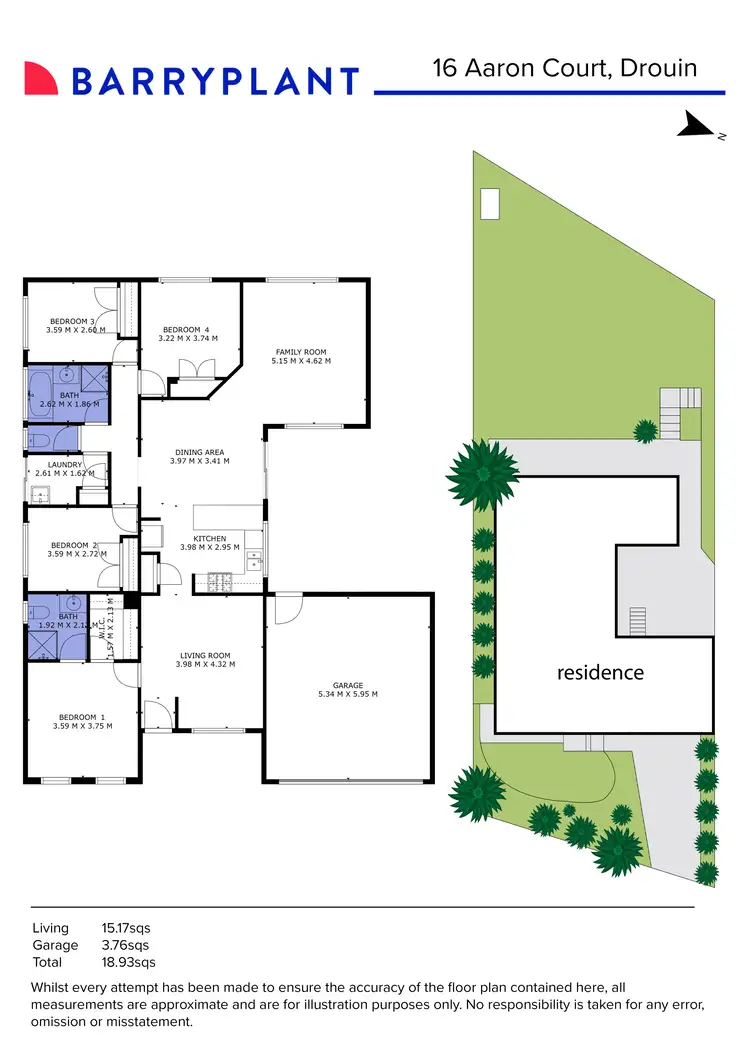 Floorplan of Homely house listing, 16 Aaron Court, Drouin VIC 3818