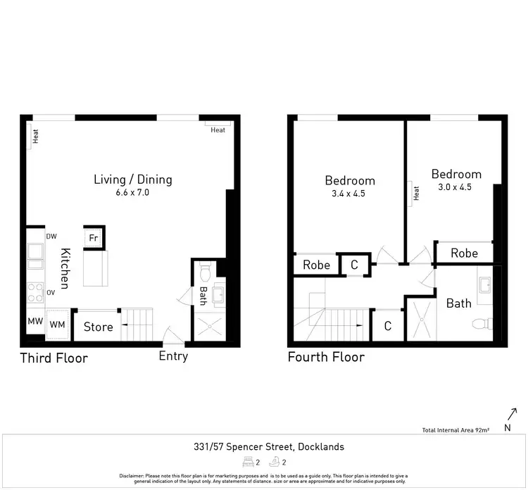 Floorplan of Homely apartment listing, 331/57 Spencer Street, Melbourne VIC 3000