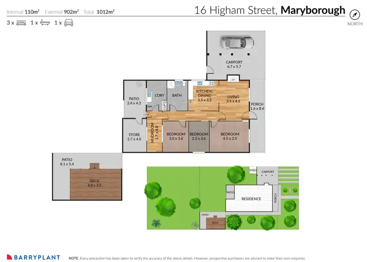 Floorplan of Homely house listing, 16 Higham Street, Maryborough VIC 3465