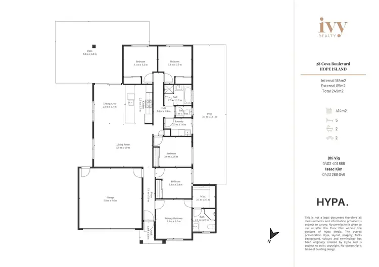 Floorplan of Homely house listing, 28 Cova Boulevard, Hope Island QLD 4212
