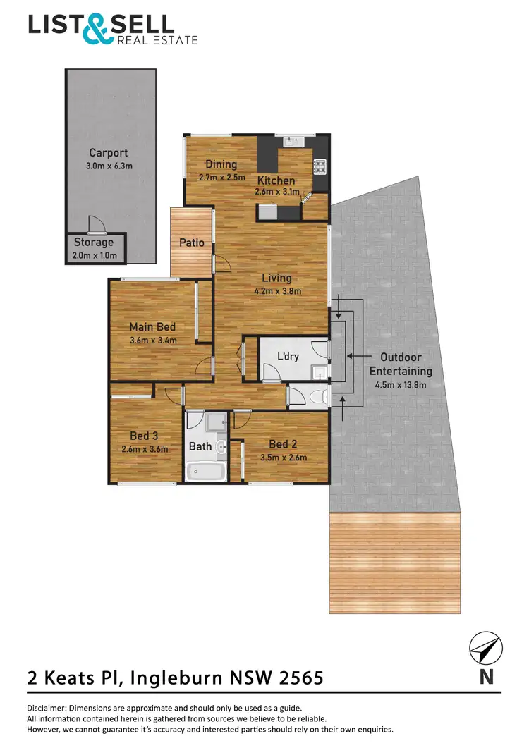 Floorplan of Homely house listing, 2 Keats Place, Ingleburn NSW 2565