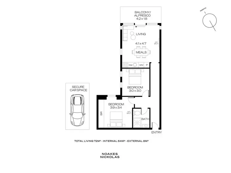 Floorplan of Homely apartment listing, 1508/10 Balfours Way, Adelaide SA 5000