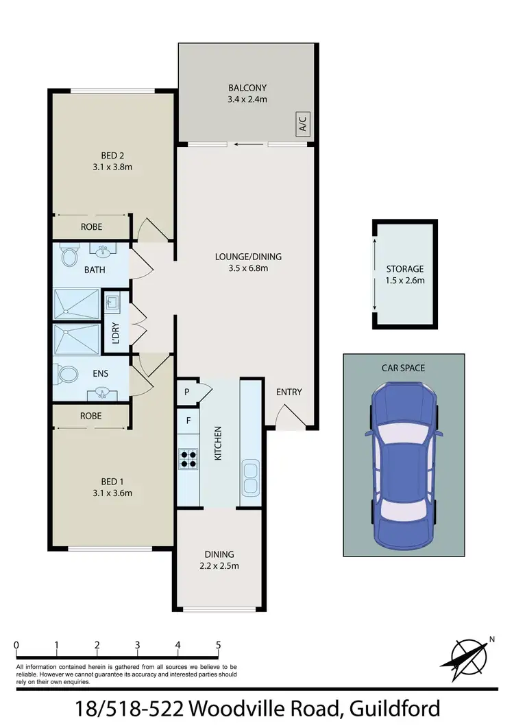 Floorplan of Homely unit listing, 18/518-522 Woodville Road, Guildford NSW 2161