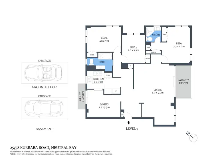 Floorplan of Homely apartment listing, 25/58 Kurraba Road, Neutral Bay NSW 2089