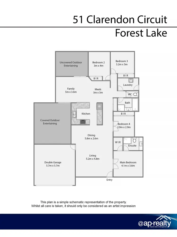Floorplan of Homely house listing, 51 Clarendon Circuit, Forest Lake QLD 4078
