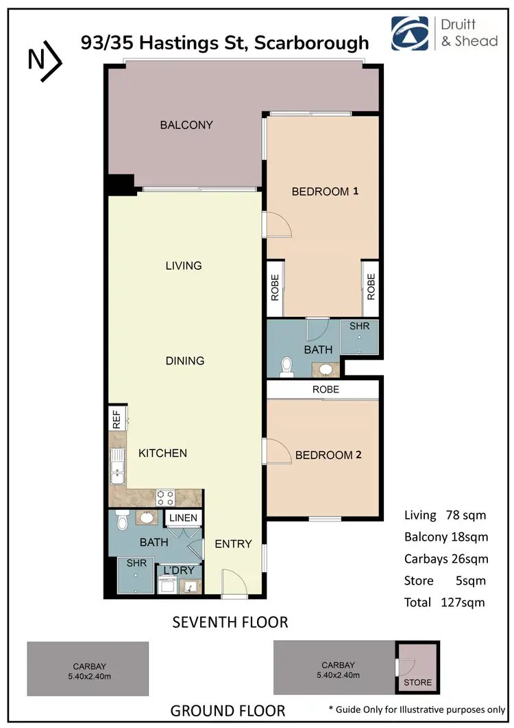 Floorplan of Homely apartment listing, 93/35 Hastings Street, Scarborough WA 6019