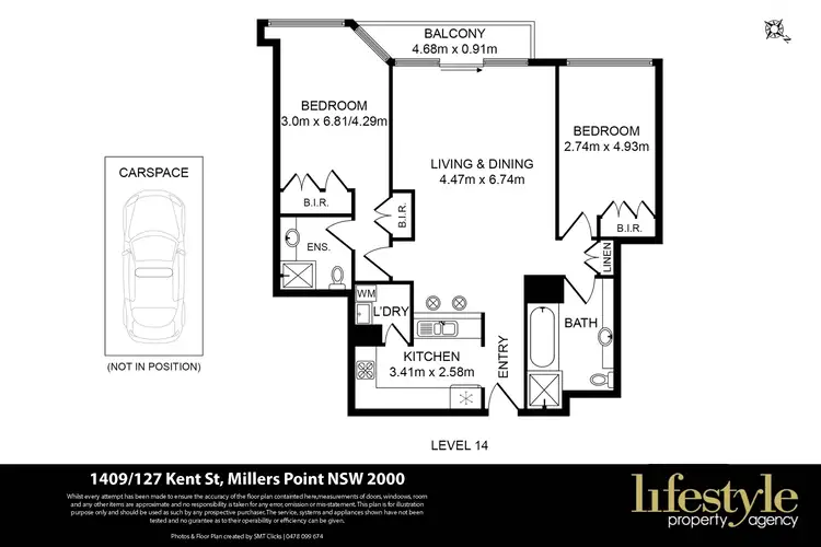 Floorplan of Homely apartment listing, 127 Kent Street, Sydney NSW 2000