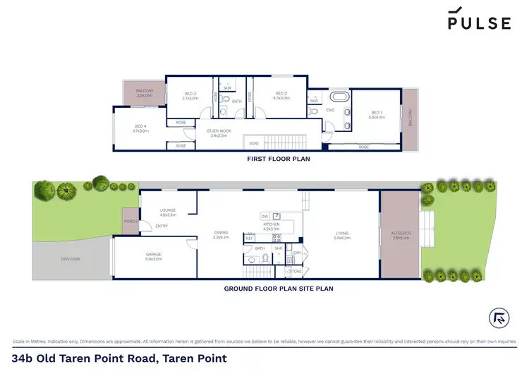 Floorplan of Homely semi-detached listing, 34b Old Taren Point Road, Taren Point NSW 2229