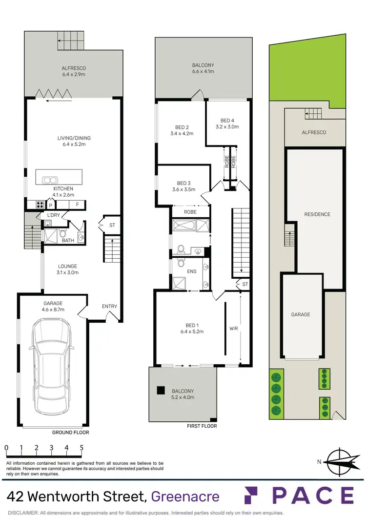 Floorplan of Homely semi-detached listing, 42 Wentworth Street, Greenacre NSW 2190