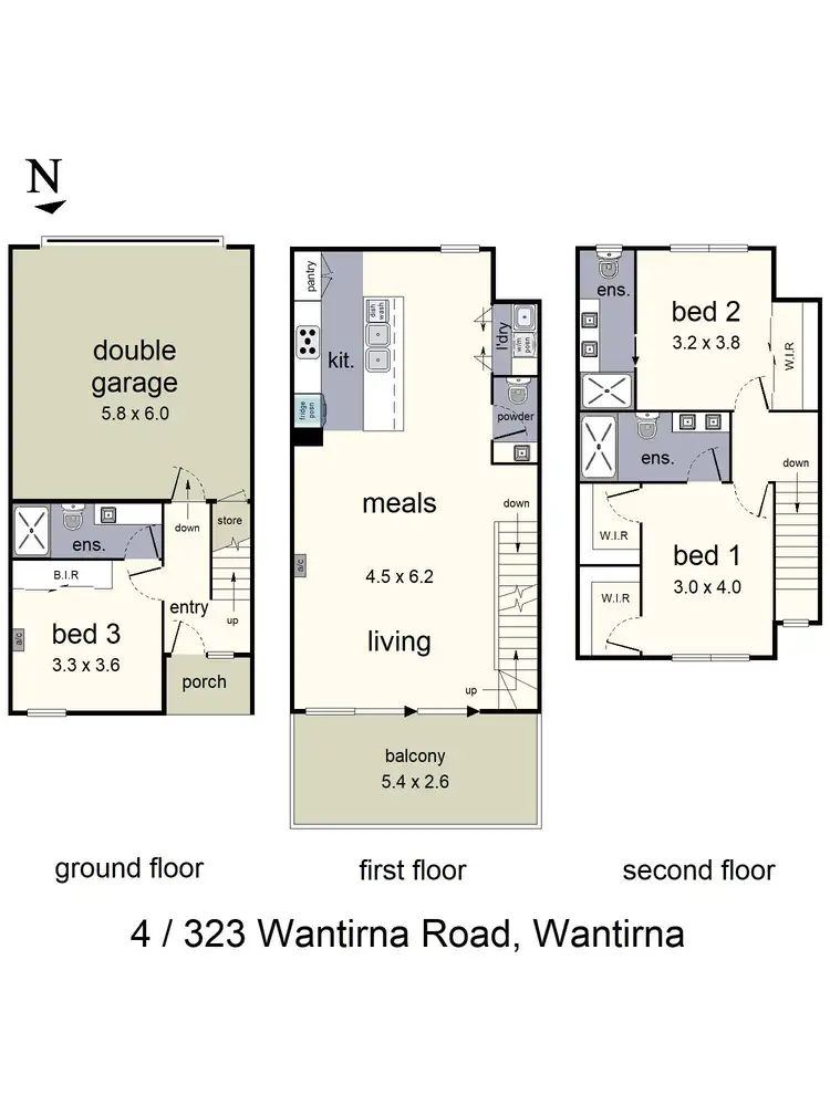 Floorplan of Homely townhouse listing, 4/323 Wantirna Road, Wantirna VIC 3152