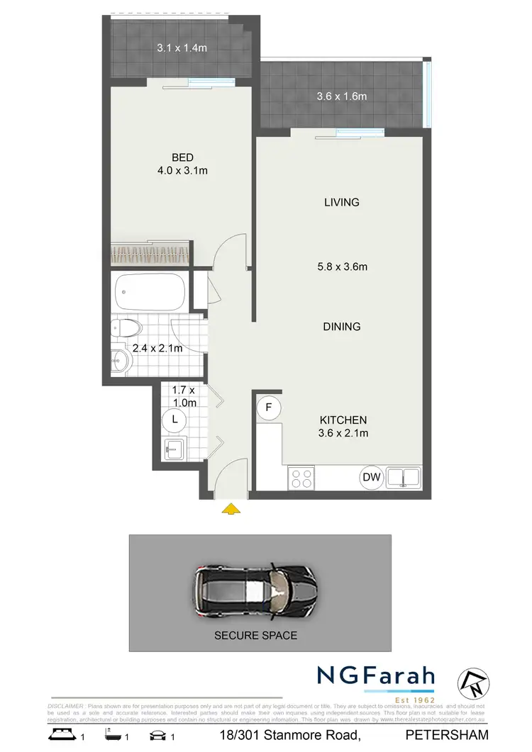 Floorplan of Homely apartment listing, 18/301-313 Stanmore Road, Petersham NSW 2049