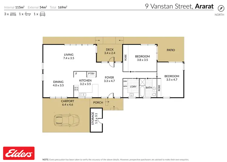 Floorplan of Homely house listing, 9 Vanstan Street, Ararat VIC 3377