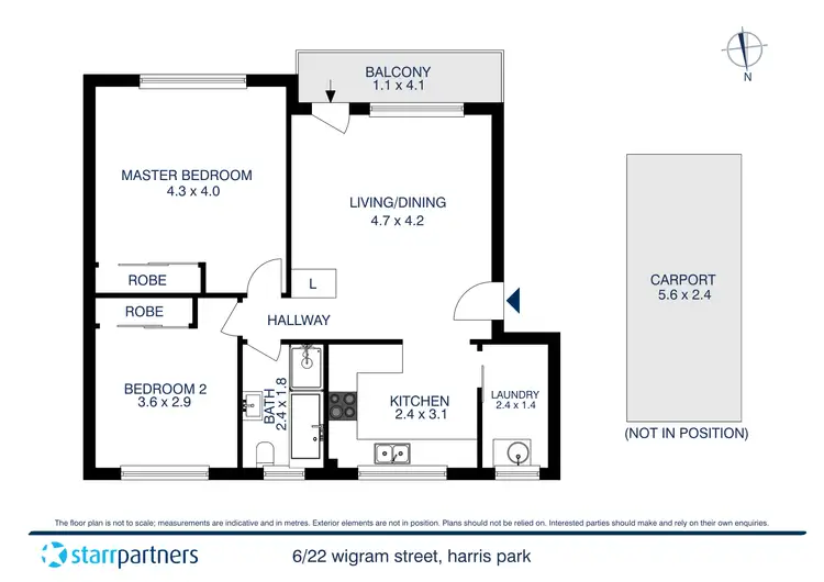 Floorplan of Homely apartment listing, 6/22 Wigram Street, Harris Park NSW 2150