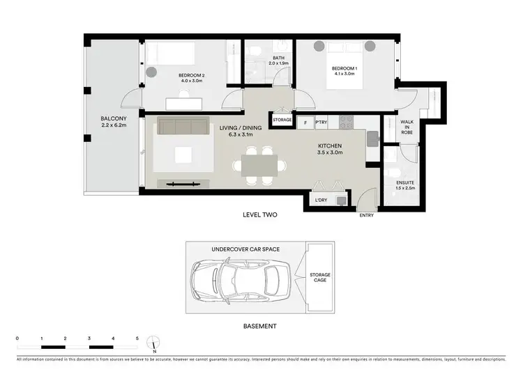 Floorplan of Homely apartment listing, 205/405 High Street, Northcote VIC 3070