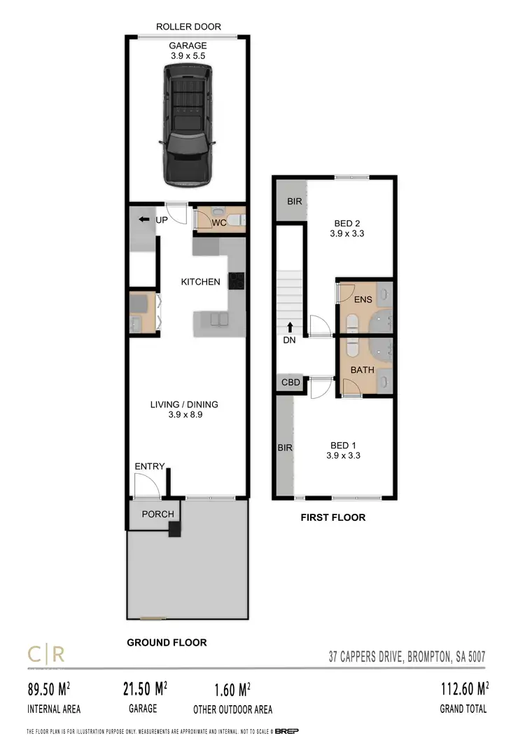 Floorplan of Homely townhouse listing, 37 Cappers Drive, Brompton SA 5007