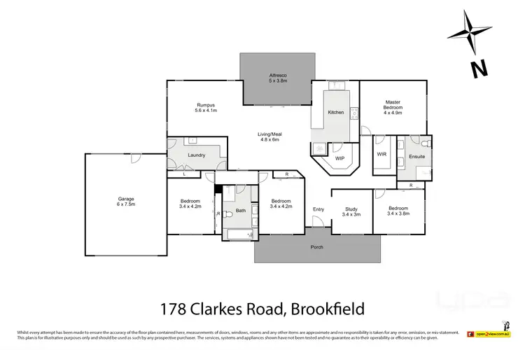 Floorplan of Homely house listing, 178 Clarkes Road, Brookfield VIC 3338