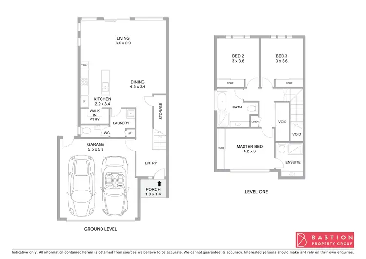 Floorplan of Homely townhouse listing, 2/45 Negus Crescent, Watson ACT 2602