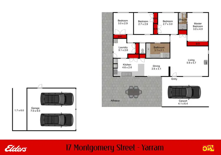 Floorplan of Homely house listing, 17 Montgomery Street, Yarram VIC 3971