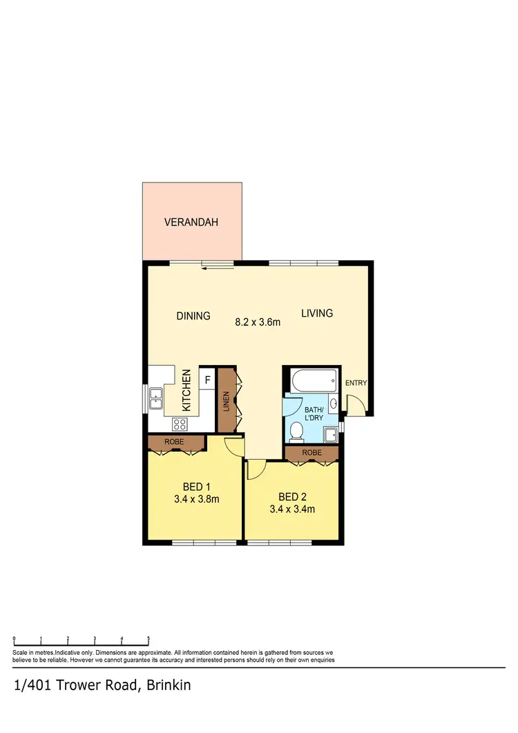 Floorplan of Homely unit listing, 1/401 Trower Road, Brinkin NT 810