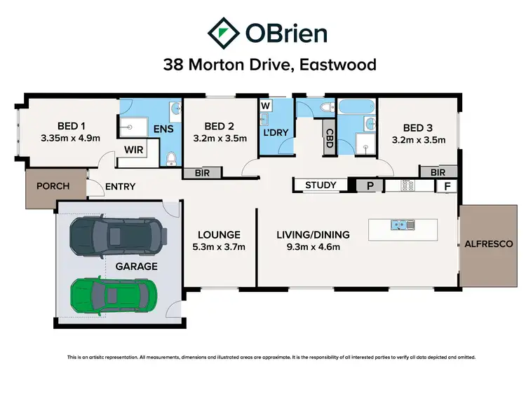 Floorplan of Homely house listing, 38 Morton Drive, Eastwood VIC 3875