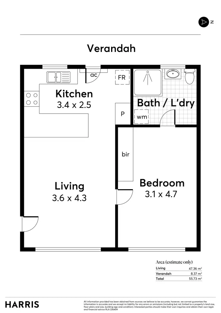 Floorplan of Homely unit listing, 3/72 Duthy Street, Malvern SA 5061