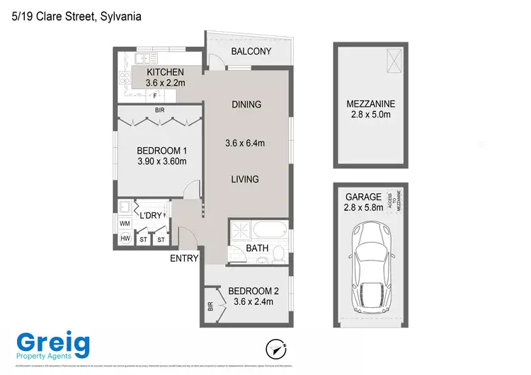 Floorplan of Homely unit listing, 5/19 Clare Street, Sylvania NSW 2224