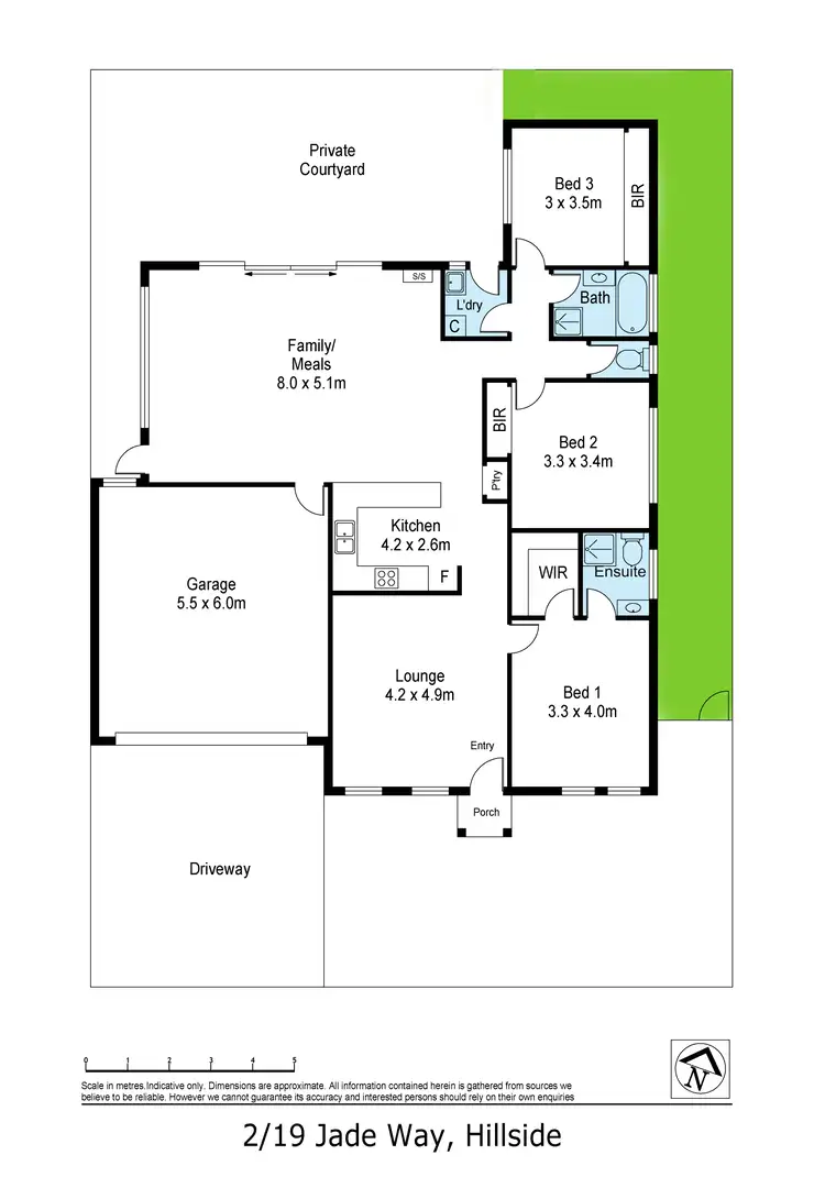 Floorplan of Homely unit listing, 2/19 Jade Way, Hillside VIC 3037