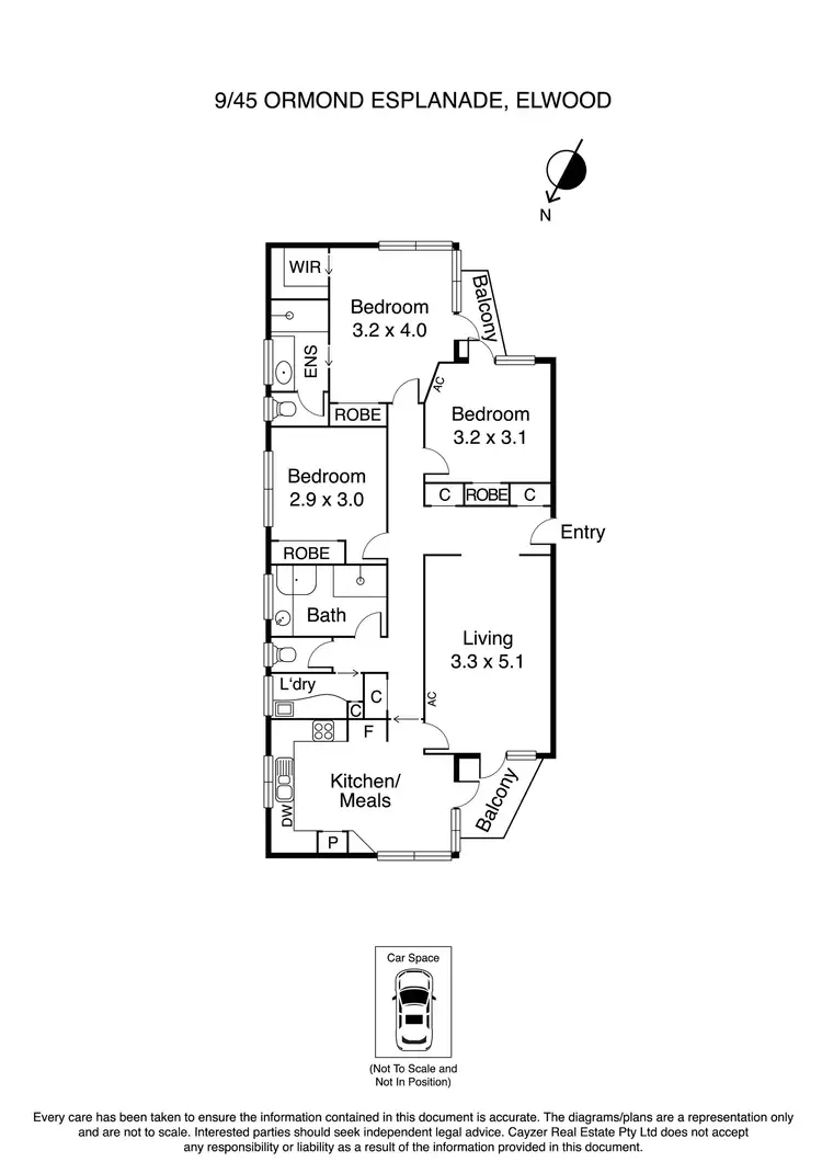 Floorplan of Homely apartment listing, 9/45 Ormond Esplanade, Elwood VIC 3184
