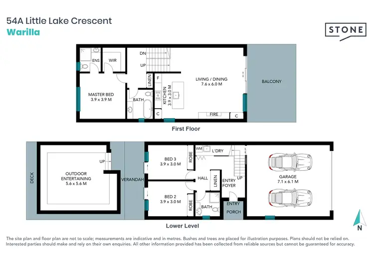 Floorplan of Homely semi-detached listing, 54A Little Lake Crescent, Warilla NSW 2528