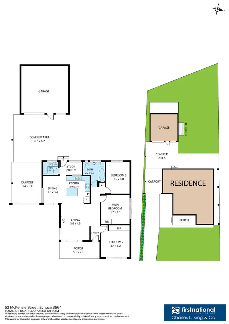 Floorplan of Homely house listing, 53 McKenzie Street, Echuca VIC 3564