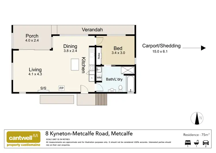 Floorplan of Homely house listing, 8 Kyneton- Metcalfe Road, Metcalfe VIC 3448