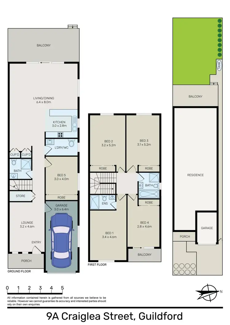 Floorplan of Homely semi-detached listing, 9 Craigelea Street, Guildford NSW 2161