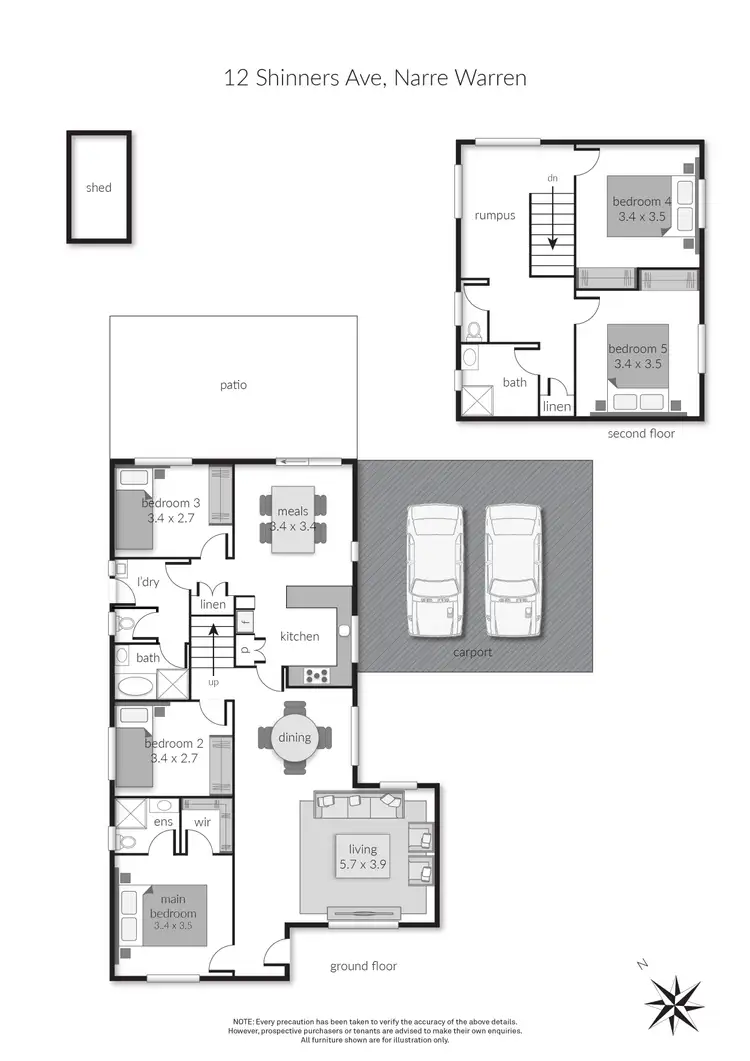 Floorplan of Homely house listing, 12 Shinners Avenue, Narre Warren VIC 3805