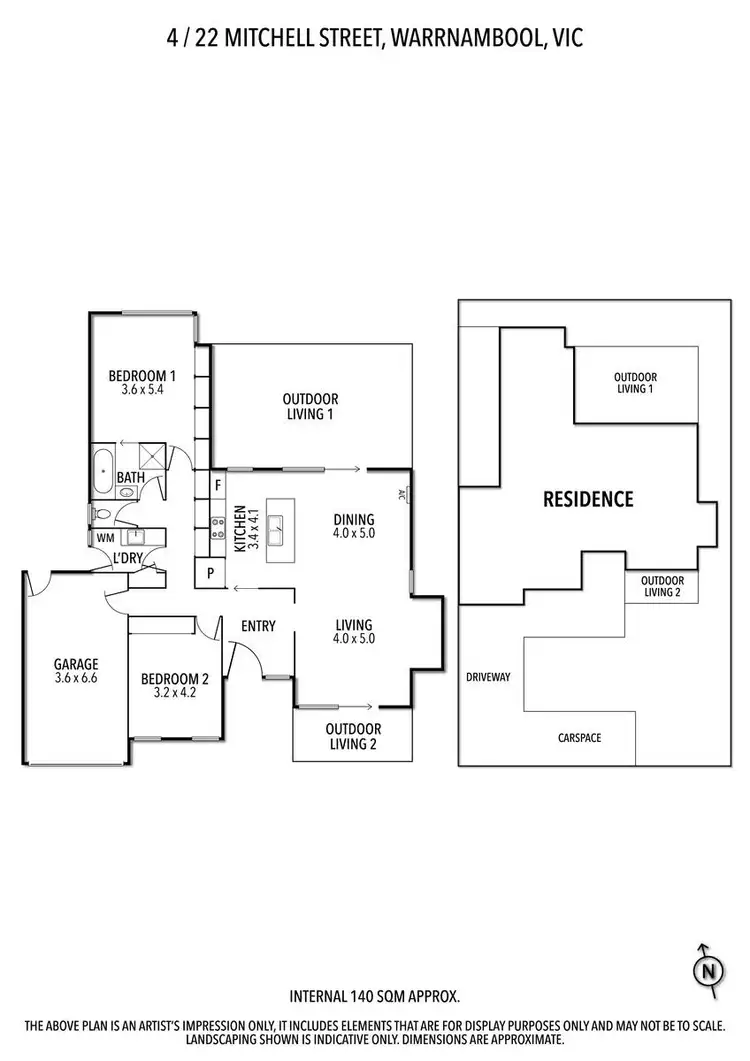 Floorplan of Homely townhouse listing, 4/22 Mitchell Street, Warrnambool VIC 3280