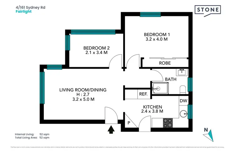 Floorplan of Homely unit listing, 4/161 Sydney Road, Fairlight NSW 2094