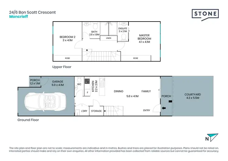 Floorplan of Homely townhouse listing, 24/6 Bon Scott Crescent, Moncrieff ACT 2914